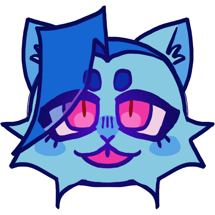Stylized portrait of Jinx Cat character.