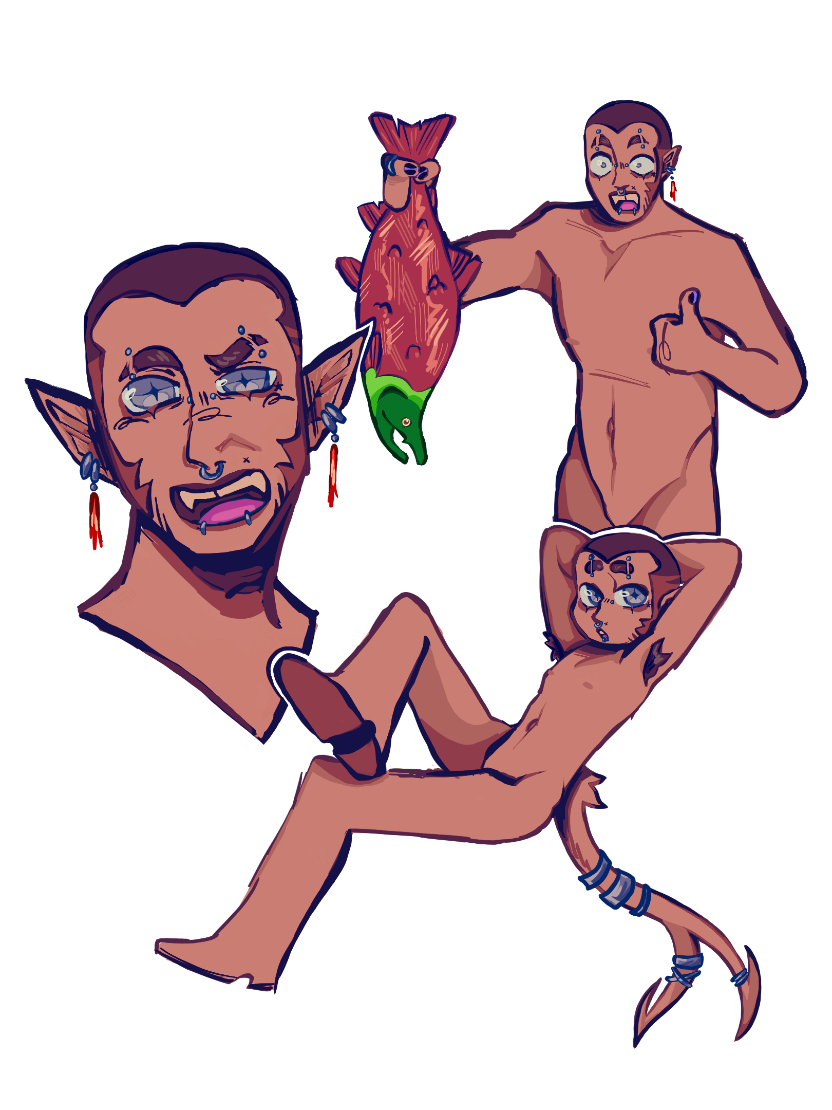 Fun rendered illustration of Silly Guy.